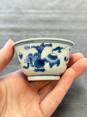 13 Chinese blue and white cups and 15 saucers, Kangxi — 照片 89