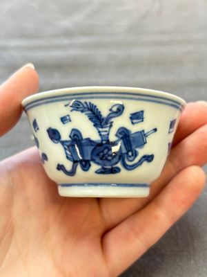 13 Chinese blue and white cups and 15 saucers, Kangxi — 照片 99