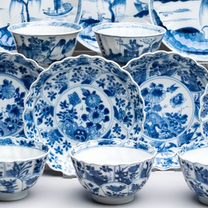 13 Chinese blue and white cups and 15 saucers, Kangxi — 照片 5