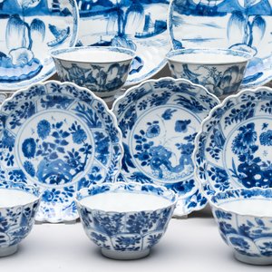 13 Chinese blue and white cups and 15 saucers, Kangxi — 照片 6