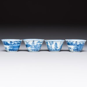 13 Chinese blue and white wares and four sets of Japanese Imari cups and saucers, 17/18th C. — foto 12