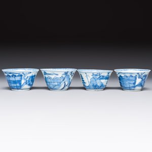 13 Chinese blue and white wares and four sets of Japanese Imari cups and saucers, 17/18th C. — foto 13
