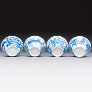 13 Chinese blue and white wares and four sets of Japanese Imari cups and saucers, 17/18th C. — foto 17