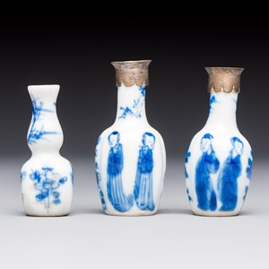13 Chinese blue and white wares and four sets of Japanese Imari cups and saucers, 17/18th C. — foto 30