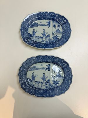 13 Chinese blue and white 'Xi Xiang Ji' serving dishes, Qianlong — 照片 13
