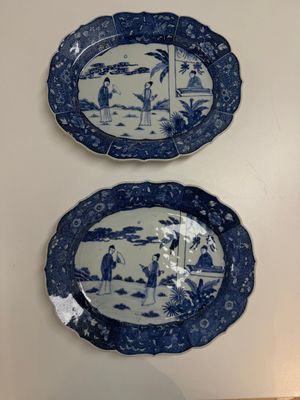 13 Chinese blue and white 'Xi Xiang Ji' serving dishes, Qianlong — 照片 5