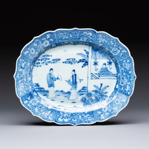 13 Chinese blue and white 'Xi Xiang Ji' serving dishes, Qianlong — 照片 12