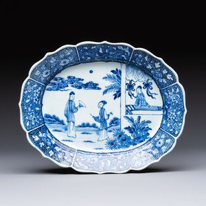 13 Chinese blue and white 'Xi Xiang Ji' serving dishes, Qianlong — 照片 16