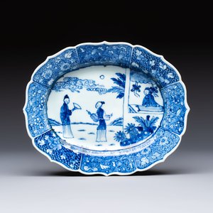 13 Chinese blue and white 'Xi Xiang Ji' serving dishes, Qianlong — 照片 20