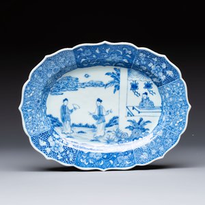 13 Chinese blue and white 'Xi Xiang Ji' serving dishes, Qianlong — 照片 26