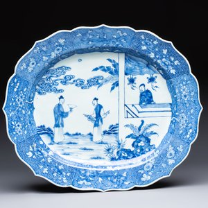 13 Chinese blue and white 'Xi Xiang Ji' serving dishes, Qianlong — 照片 4