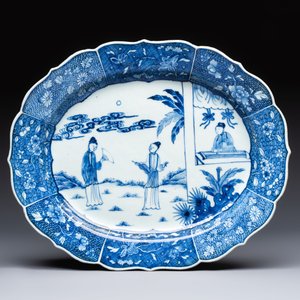 13 Chinese blue and white 'Xi Xiang Ji' serving dishes, Qianlong — 照片 6