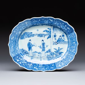 13 Chinese blue and white 'Xi Xiang Ji' serving dishes, Qianlong — 照片 10