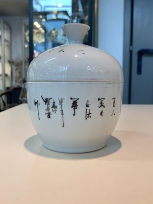 13 Chinese blue, white, famille rose, verte and qianjiang cai wares, 19/20th C. — photo 50