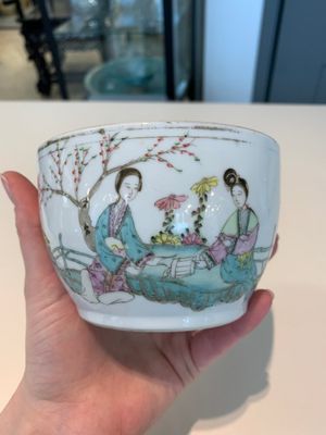 13 Chinese blue, white, famille rose, verte and qianjiang cai wares, 19/20th C. — photo 56