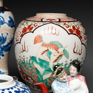 13 Chinese blue, white, famille rose, verte and qianjiang cai wares, 19/20th C. — photo 3