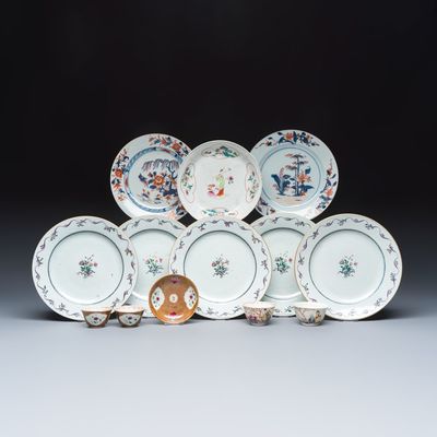13 Chinese famille rose and Imari-style wares, Kangxi/Qianlong