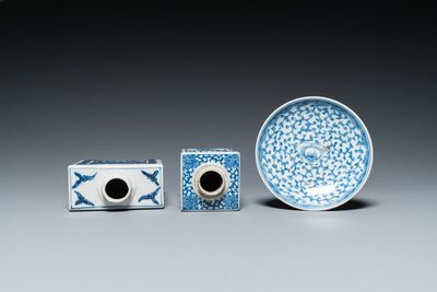 13 stukken Chinees blauw-wit porselein, 18/20e eeuw — foto 10