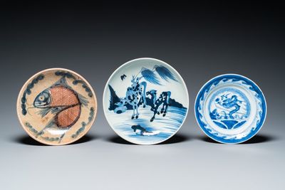 13 stukken Chinees blauw-wit porselein, 18/20e eeuw — foto 2