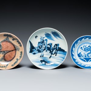 13 stukken Chinees blauw-wit porselein, 18/20e eeuw — foto 2