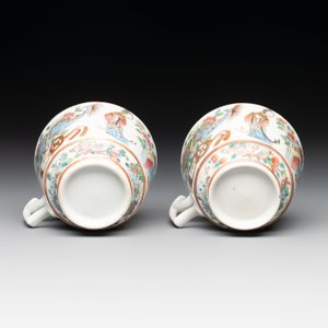 14 Chinese Canton famille rose 'Wu Shuang Pu-style' cups and saucers, 19th C. — photo 12