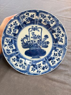 15 Chinese blue and white plates with floral and 'shou 壽' design, Yongzheng mark, 18th C. — 照片 14