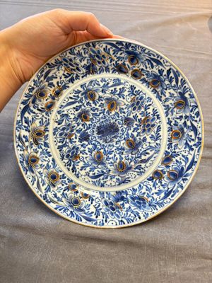 15 Chinese blue and white plates with floral and 'shou 壽' design, Yongzheng mark, 18th C. — 照片 22