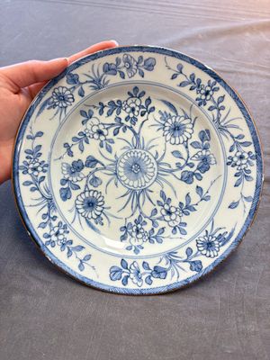 15 Chinese blue and white plates with floral and 'shou 壽' design, Yongzheng mark, 18th C. — 照片 5