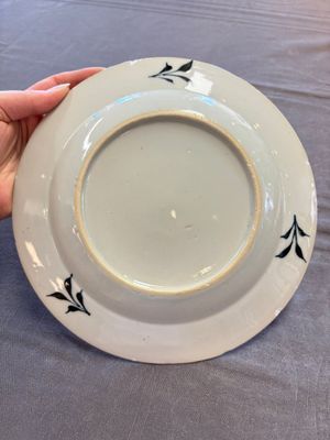 15 Chinese blue and white plates with floral and 'shou 壽' design, Yongzheng mark, 18th C. — 照片 8