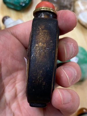 15 Chinese snuifflessen in hardsteen, glas en walnoot, 19/20e eeuw — foto 17