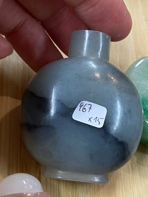 15 Chinese snuifflessen in hardsteen, glas en walnoot, 19/20e eeuw — foto 39