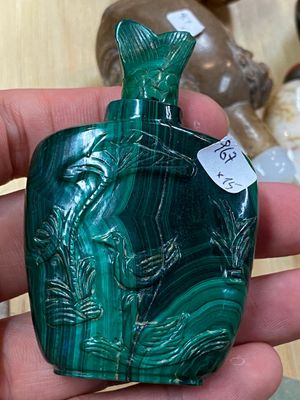 15 Chinese snuifflessen in hardsteen, glas en walnoot, 19/20e eeuw — foto 47