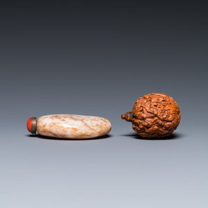 15 tabatières en pierres dures, verre et noyer, Chine, 19/20ème — photo 11