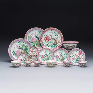 16 Chinese famille rose wares for the Straits or Peranakan market — photo 1