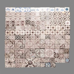 166 blue, white and manganese Dutch Delft tiles, 18th C. — photo 1