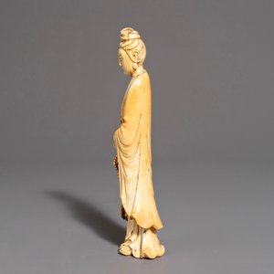 17到18世纪 牙雕摆件观音 — 照片 2