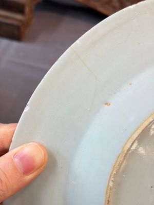 17 Chinese blue, white and famille rose plates and an Imari-style tea caddy — 照片 110