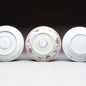 17 Chinese famille rose, Imari-style and European-decorated plates and saucers, Kangxi/Qianlong — 照片 3