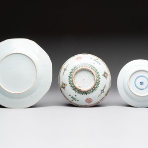 17 Chinese famille rose, Imari-style and European-decorated plates and saucers, Kangxi/Qianlong — 照片 5