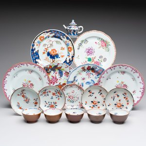 17 Chinese famille rose, verte and Imari-style wares, Kangxi/Qianlong — photo 1