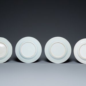 18 assiettes en porcelaine de Chine en bleu et blanc, Kangxi/Qianlong — photo 5