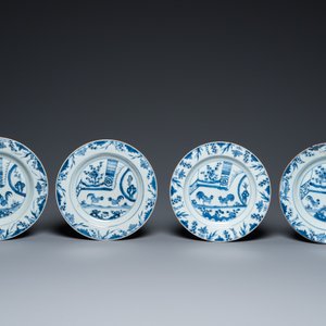 18 Chinese blauw-witte schotels en borden, Kangxi/Qianlong — foto 6