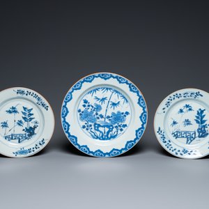 18 Chinese blue and white dishes and plates, Kangxi/Qianlong — 照片 10