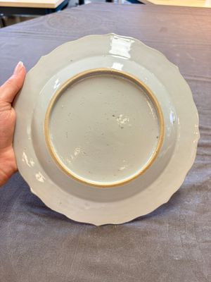 18 Chinese blue and white plates and saucers with floral design, 18th C. — 照片 10