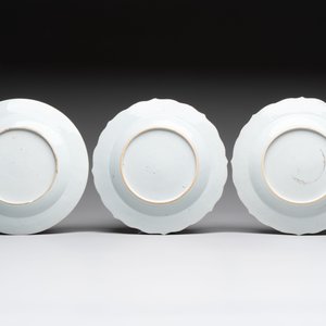 18 Chinese blue and white plates and saucers with floral design, 18th C. — 照片 5