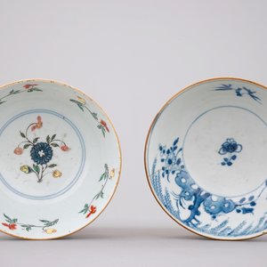 18th C. Chinese porcelain, mostly Kangxi famille verte: 4 plates and 3 bowls — foto 5