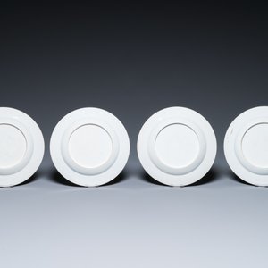 19 assiettes et plats en porcelaine de Chine famille rose dans le style de Meissen à décor d'un cavalier, Qianlong — photo 5