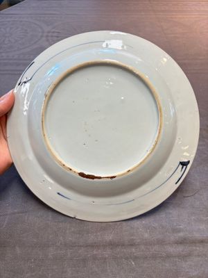 19 Chinese blue and white plates with antiquities, floral, and landscape design, Kangxi — foto 2