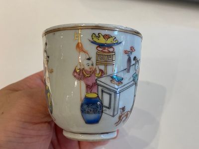 19 Chinese famille rose cups and 15 saucers, Qianlong — photo 2