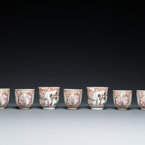 19 Chinese famille rose cups and 15 saucers, Qianlong — photo 13